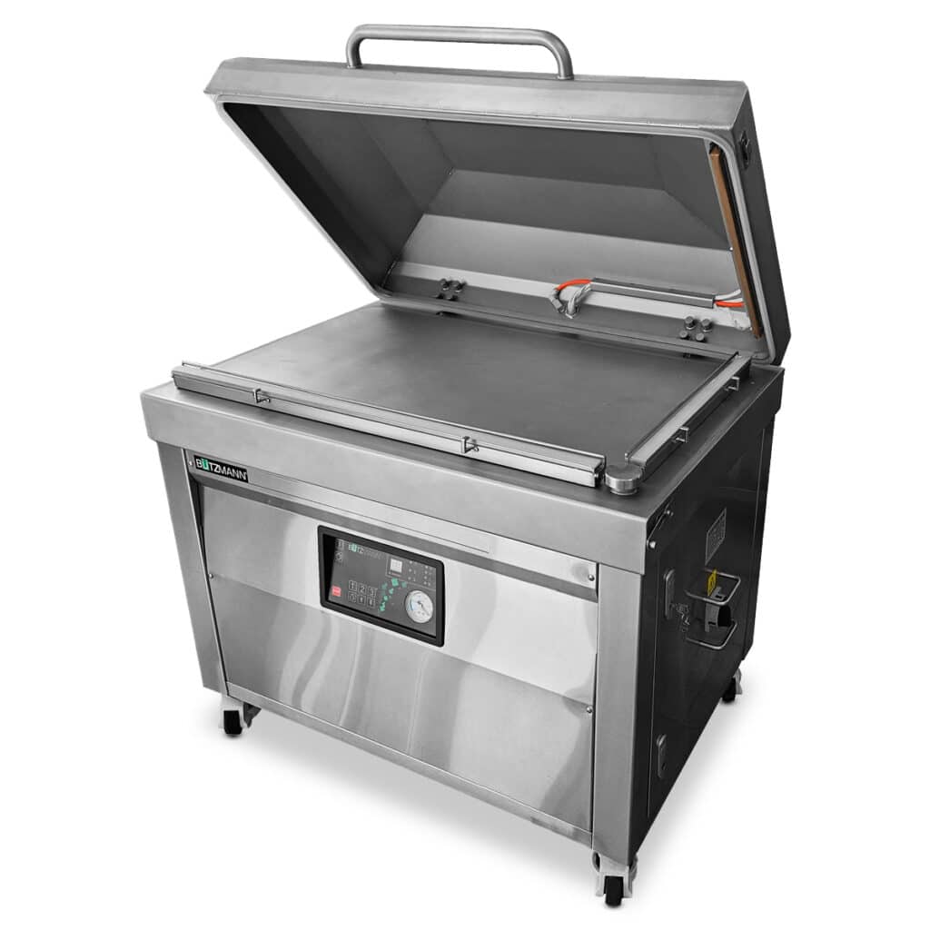 máquina de embalagem a vácuo industrial wp95 aberta