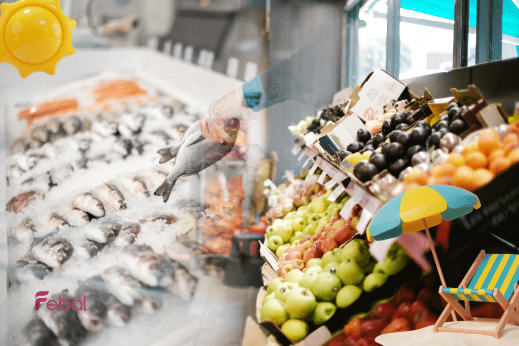 comércio alimentar de verão